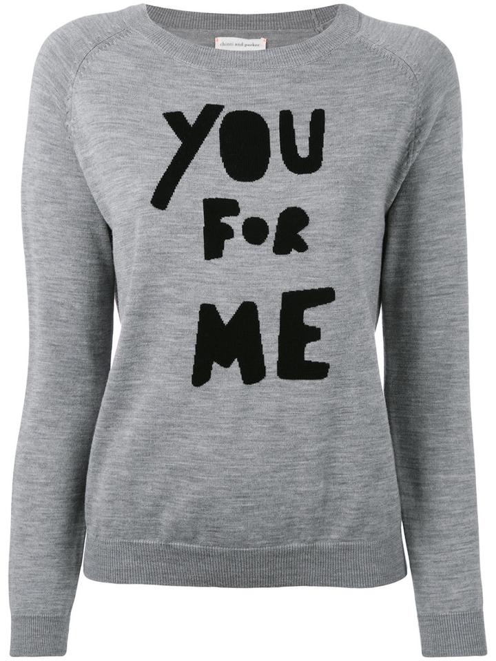 Chinti And Parker - You For Me Sweater - Women - Merino - S, Grey, Merino