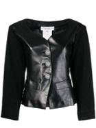 Yves Saint Laurent Pre-owned Crystal Button Fitted Jacket - Black