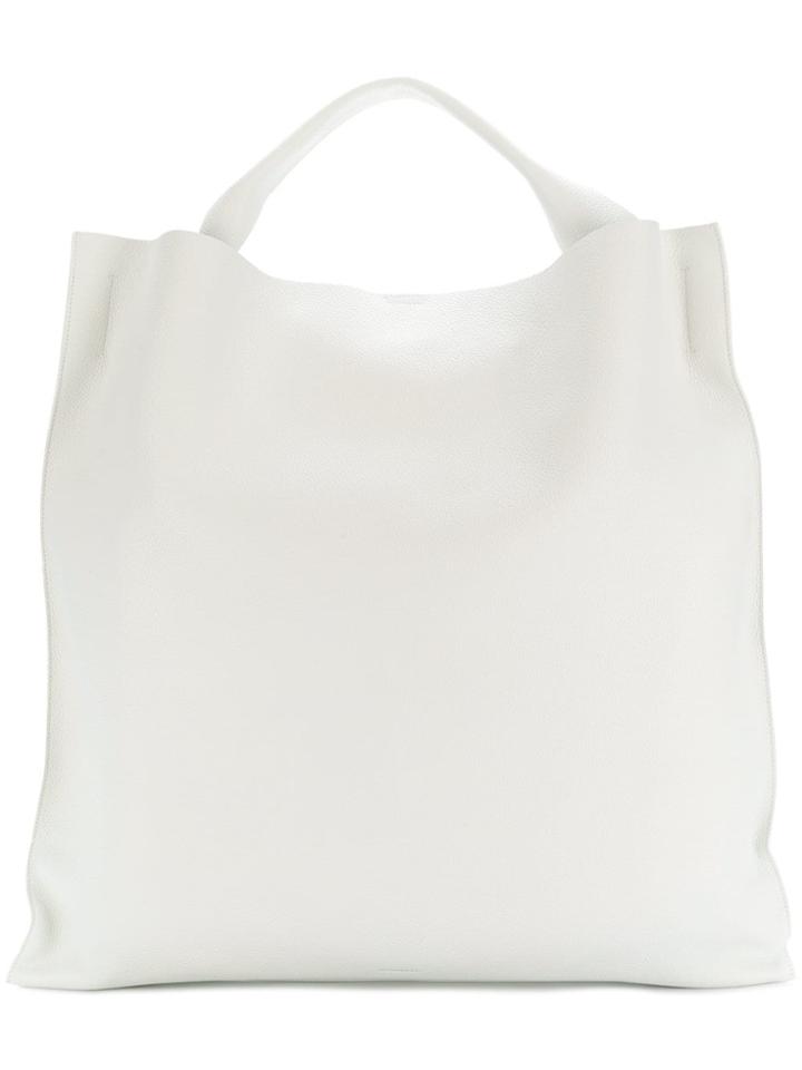 Jil Sander Foldover Tote Bag - White