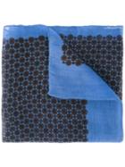 Pal Zileri Floral Print Scarf, Men's, Blue, Silk/cashmere/wool