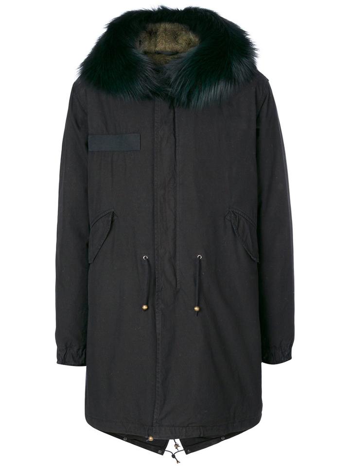 Mr & Mrs Italy - Lined Hooded Coat - Men - Cotton/fox Fur/lamb Skin/polyimide - M, Black, Cotton/fox Fur/lamb Skin/polyimide