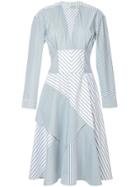 Off-white Striped Corset Mid Dress