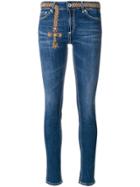 Dondup Embroidered Cross Skinny Jeans - Blue