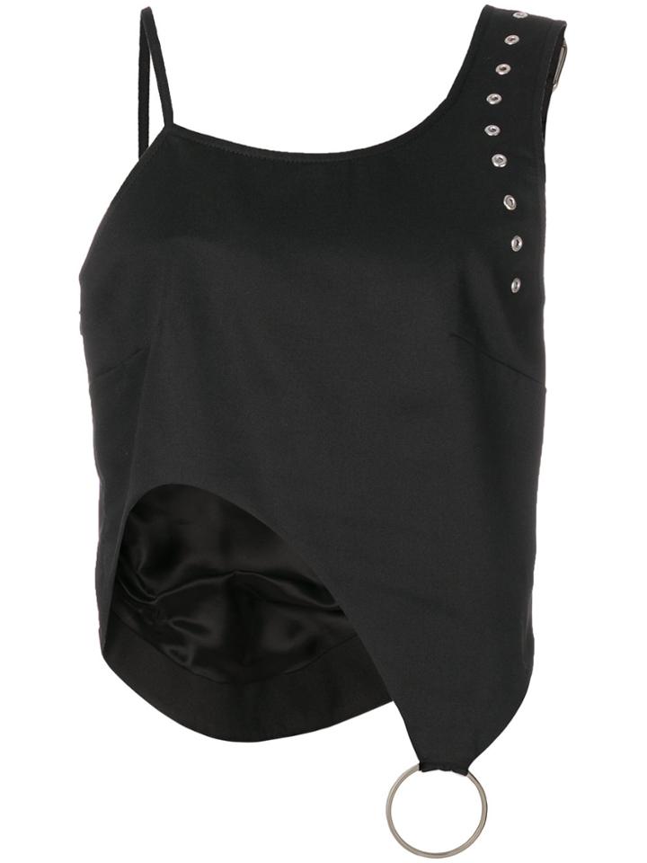 Marques'almeida Asymmetric Drill Top - Black