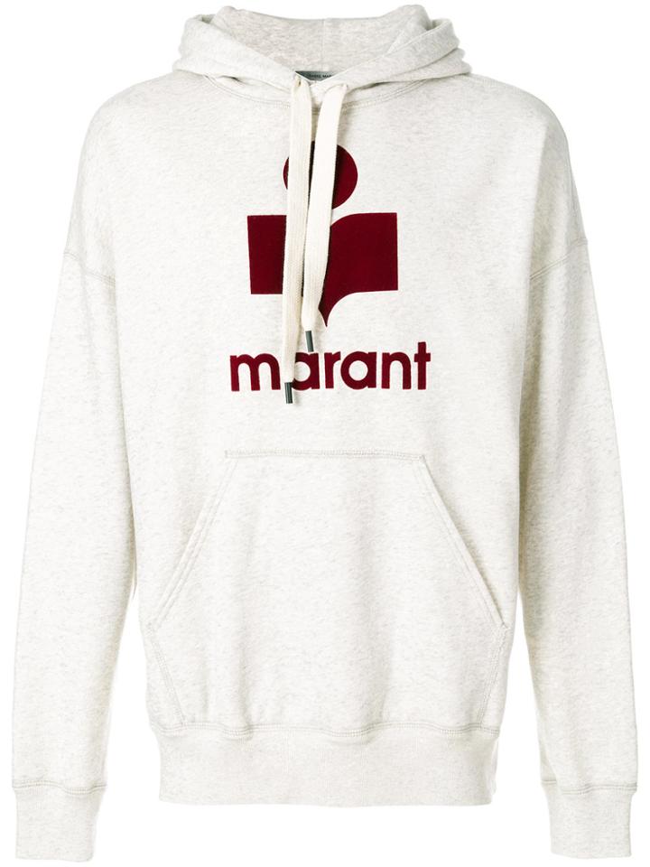 Isabel Marant Logo Print Hoodie - Nude & Neutrals