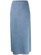 Mm6 Maison Margiela Midi Denim Skirt - Blue