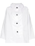 Kassl Patent Hooded Raincoat - White