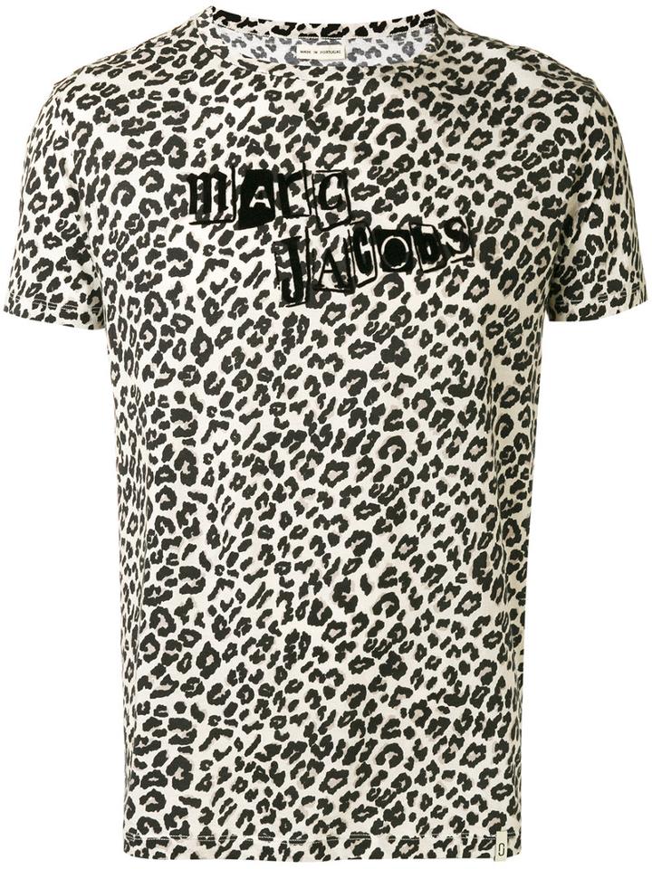 Marc Jacobs Logo Leopard Print T-shirt, Men's, Size: Xxl, Nude/neutrals, Cotton
