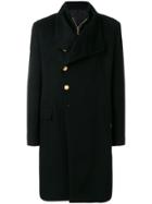 Balmain Layered Overcoat - Black