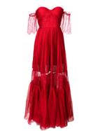 Maria Lucia Hohan Off Shoulder Bodice Dress - Red