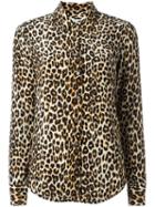 Equipment Leopard Print Shirt, Women's, Size: Xs, Brown, Silk