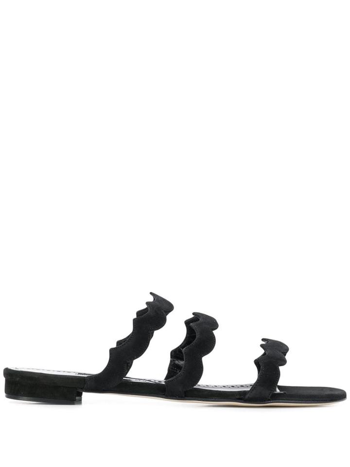Manolo Blahnik Agavria Sandals - Black
