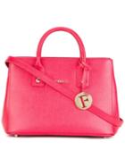 Furla Double Handles Tote, Women's, Red, Leather