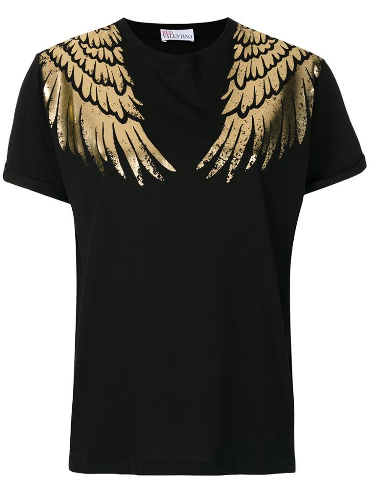 Red Valentino Printed Wing T-shirt - Black