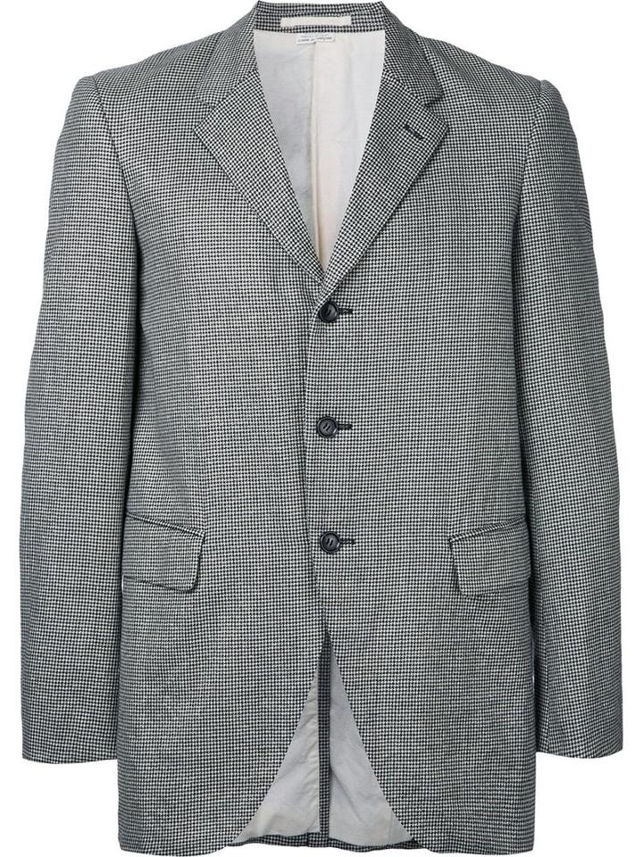 Comme Des Garçons Pre-owned Houndstooth Blazer - Grey