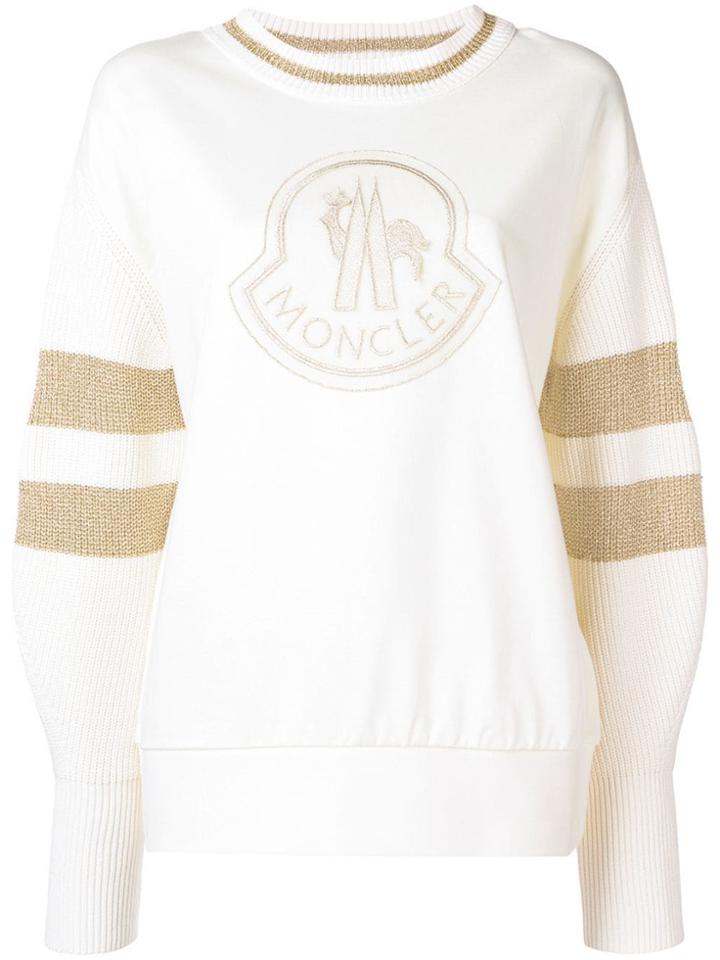 Moncler Logo Patch Sweater - Neutrals
