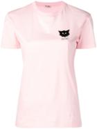 Miu Miu Cat Patch T-shirt - Pink