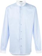 Dior Homme Standing Collar Shirt, Size: 40, Blue, Cotton