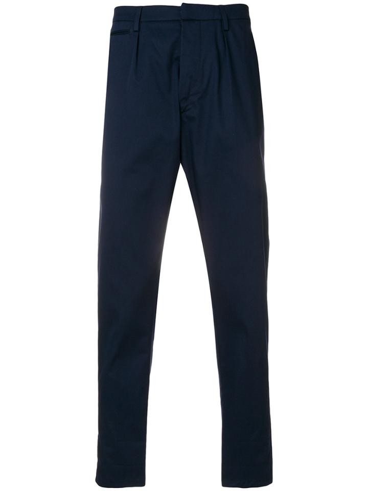 Dondup Front Pleat Chinos - Blue