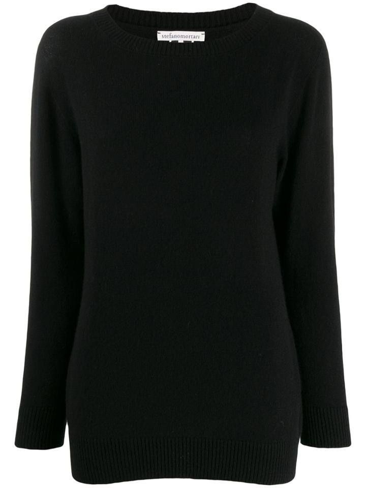 Stefano Mortari Dropped Shoulder Jumper - Black