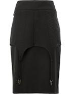 Vera Wang Fitted Midi Skirt - Black