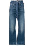 Veronica Beard Cropped Flared Jeans - Blue