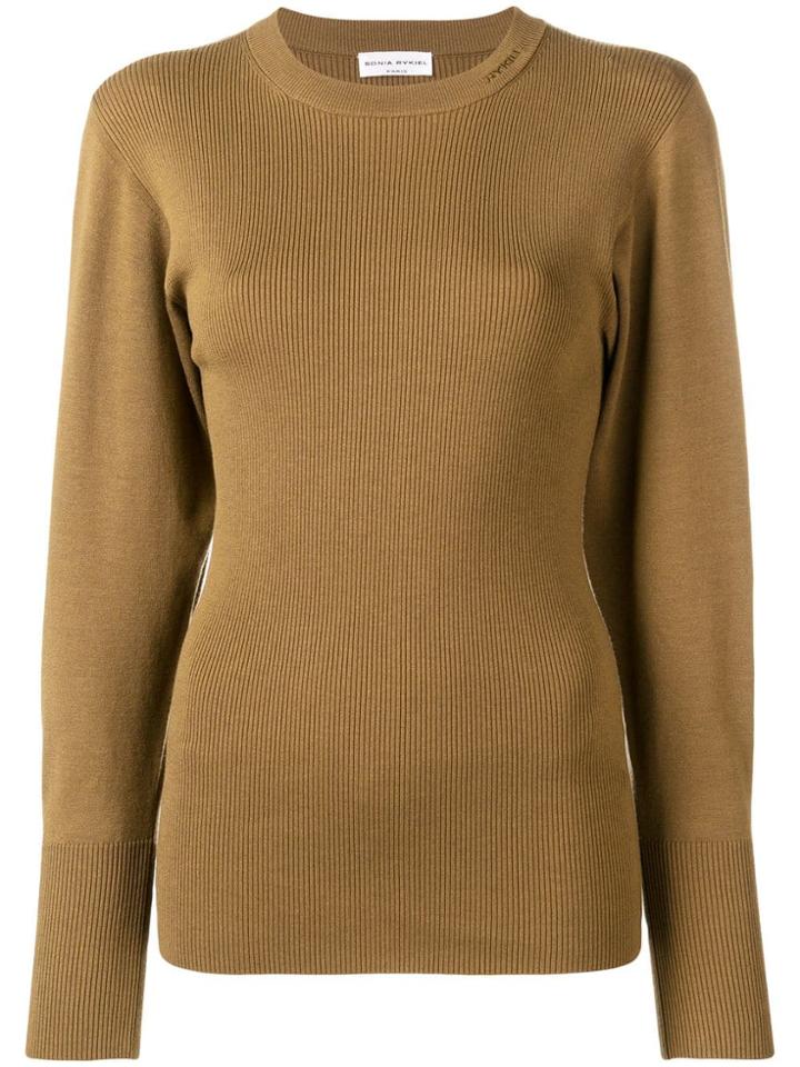 Sonia Rykiel Ribbed Knit Jumper - Brown