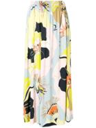 Emilio Pucci Mirabilis Print Gathered Midi Skirt - Yellow