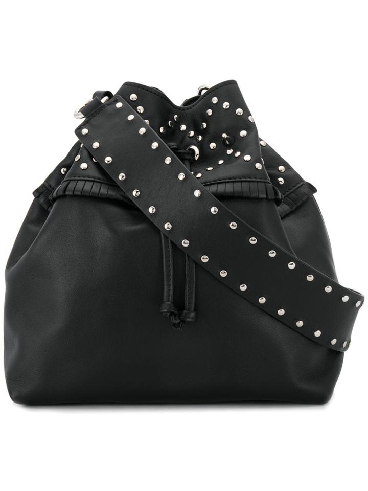Red Valentino Leather Bucket Bag - Black