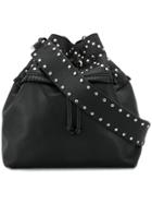 Red Valentino Leather Bucket Bag - Black