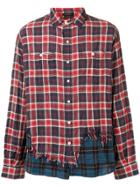 R13 Contrast Panel Shirt - Red