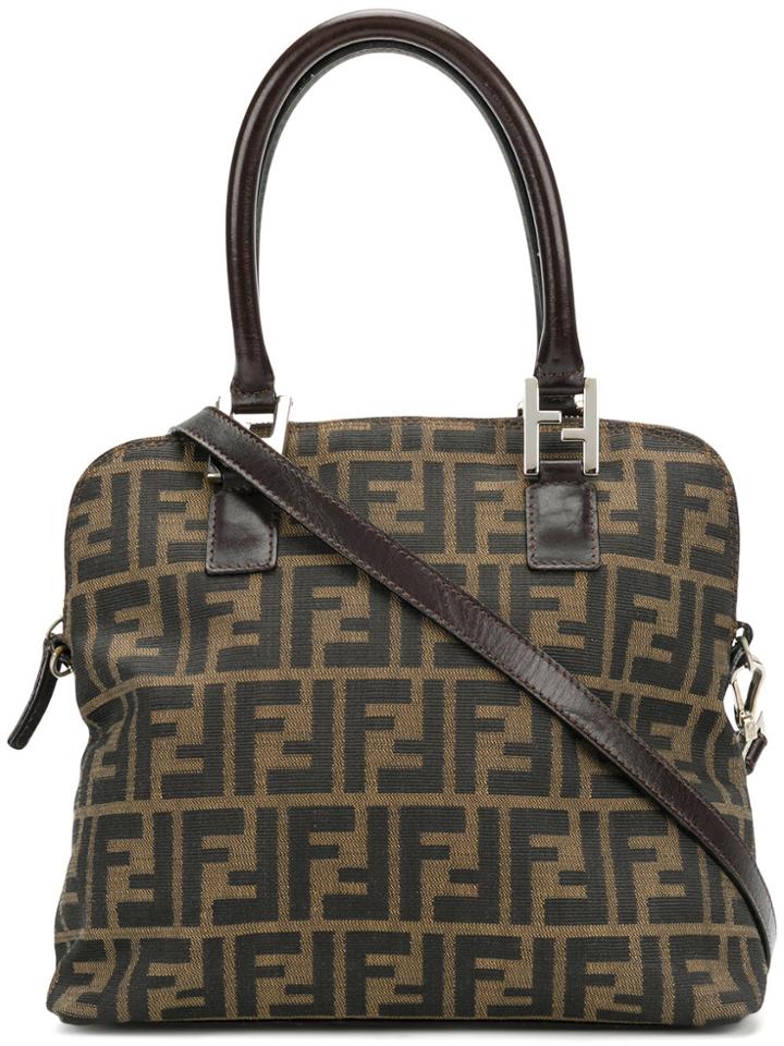 Fendi Vintage Monogram Pattern Tote - Brown