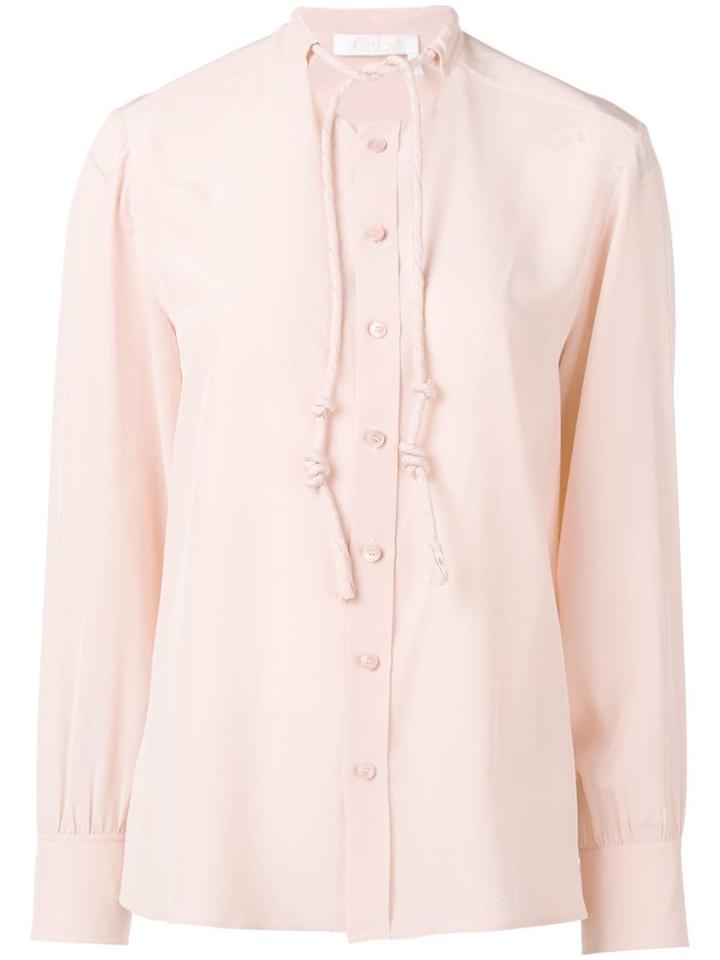 Chloé Knotted Tie Neck Shirt - Pink