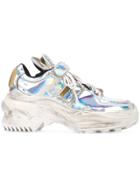 Maison Margiela Holographic Platform Sneakers - Grey