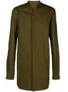 Rick Owens Long V-neck Shirt - Green