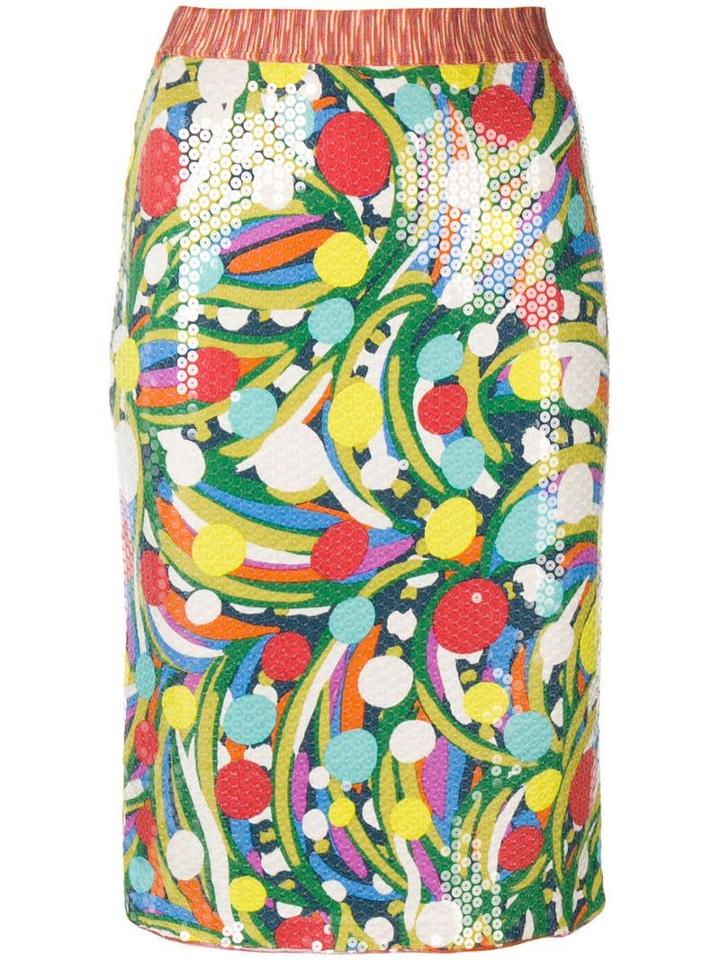 Missoni Pre-owned Sequinned Fitted Skirt - Multicolour