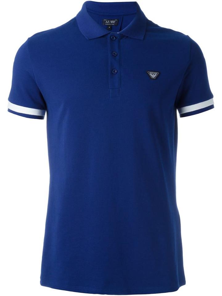 Armani Jeans Embroidered Logo Polo Shirt