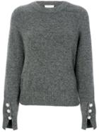 3.1 Phillip Lim - Long-sleeve Pullover - Women - Polyamide/spandex/elastane/wool/yak - M, Grey, Polyamide/spandex/elastane/wool/yak