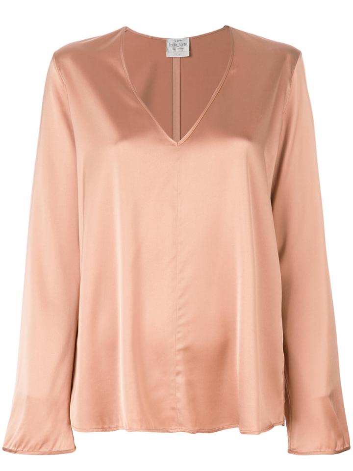 Forte Forte V-neck Blouse - Pink & Purple