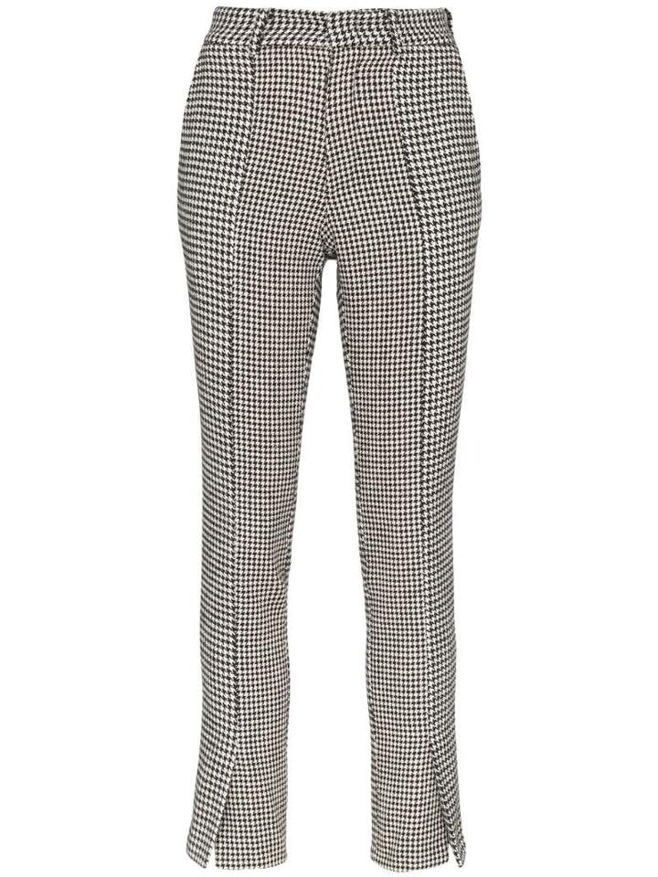 Blindness Houndstooth Print Trousers - Black