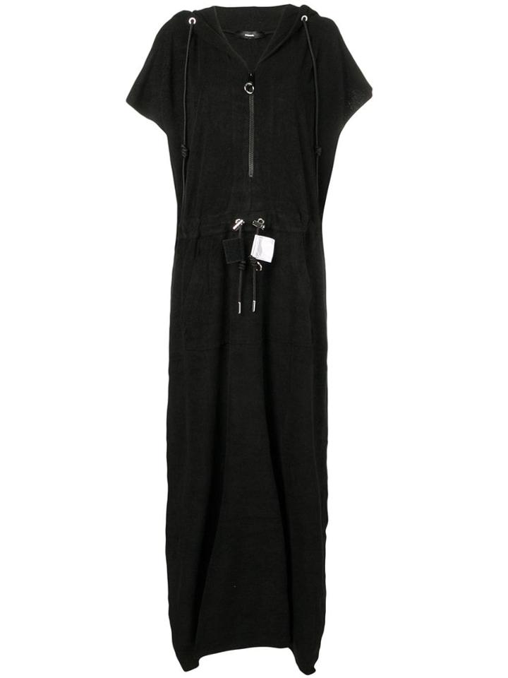 Diesel Zipped Hooded Dress - Black