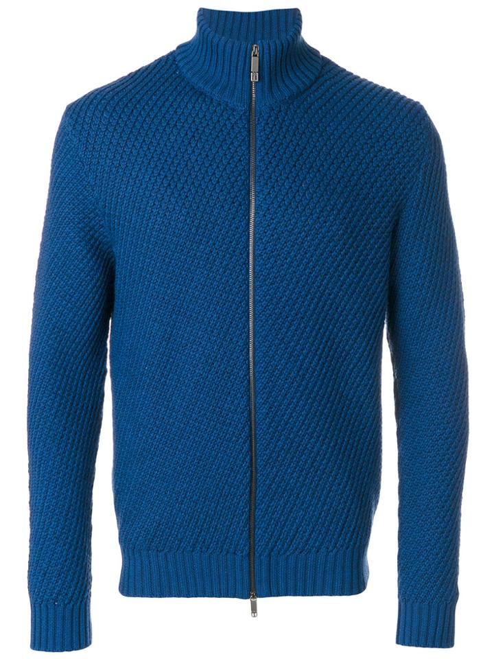 Etro Zip Front Cardigan - Blue