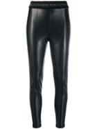Ermanno Scervino Stripe Panel Leggings - Black