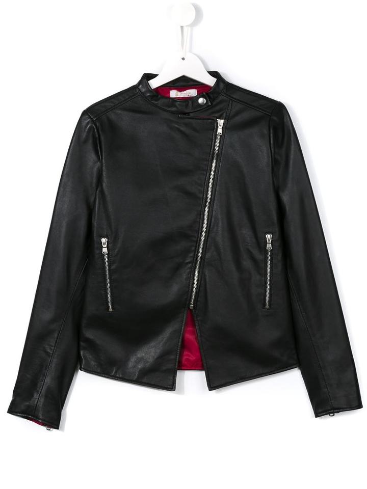 Dondup Kids Classic Biker Jacket, Girl's, Size: 14 Yrs, Black