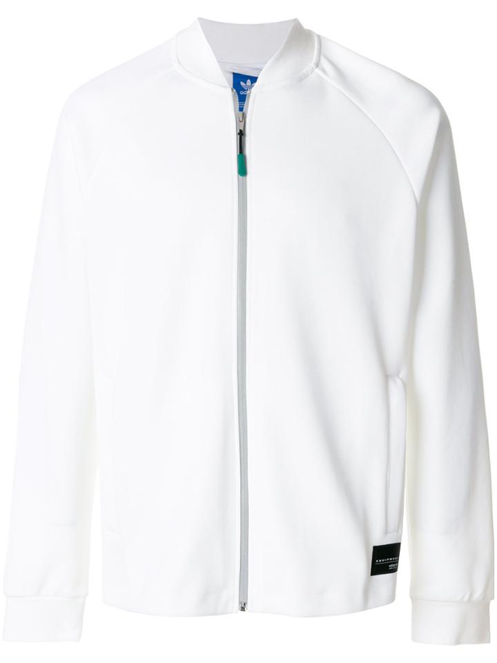 Adidas Zipped Sweater - White