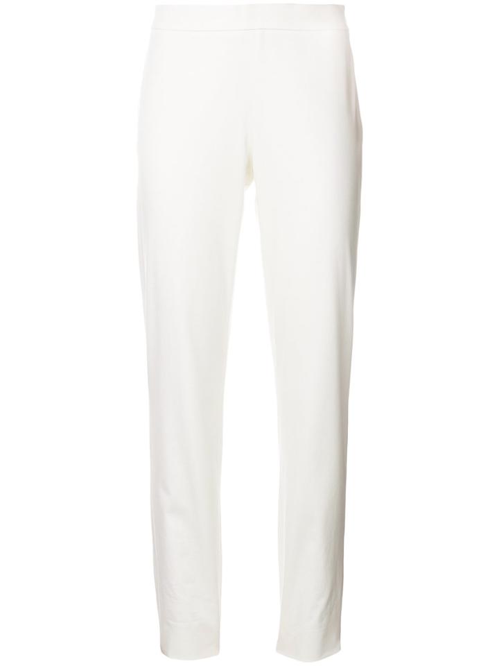 Moschino High Waisted Crop Trousers - White