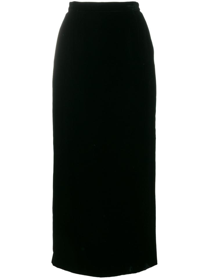 Krizia Vintage Straight Long Skirt - Black