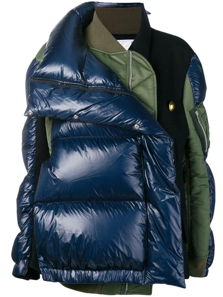 Sacai Puffer Bomber Jacket - Blue