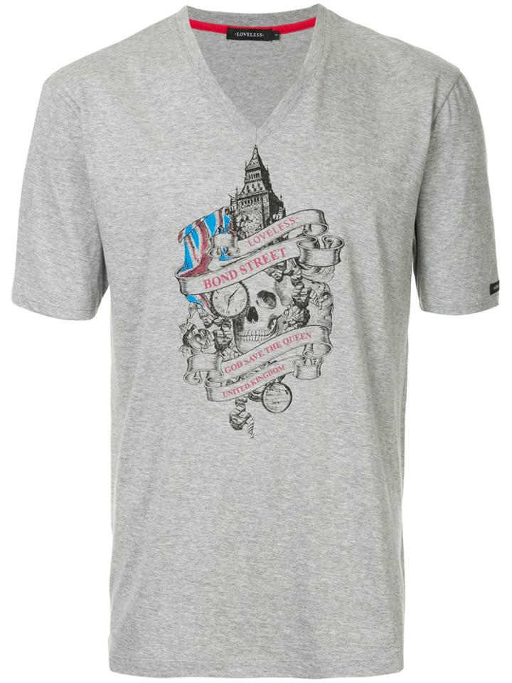 Loveless London Print T-shirt - Grey