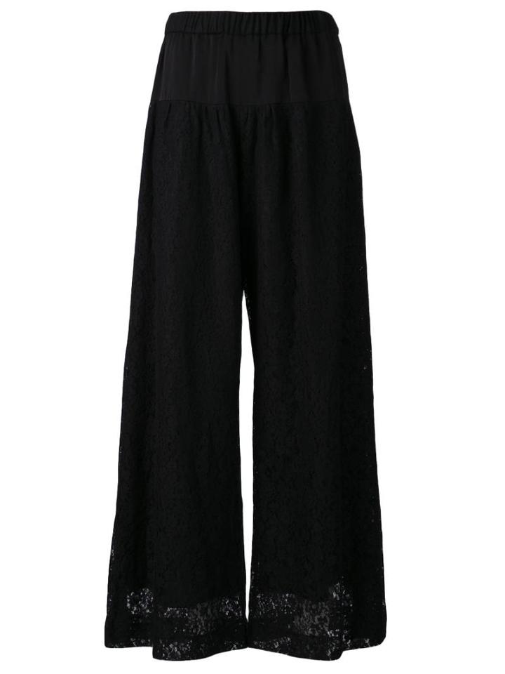 G.v.g.v. Wide Leg Trousers, Women's, Size: 36, Black, Cotton/nylon